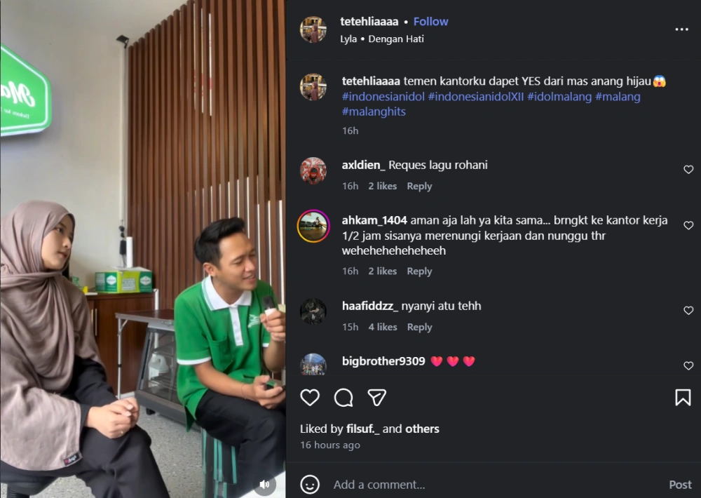Karyawan Toko Oleh Oleh Teuku Wisnu Eks Indonesian Idol [Sumber: Instagram]