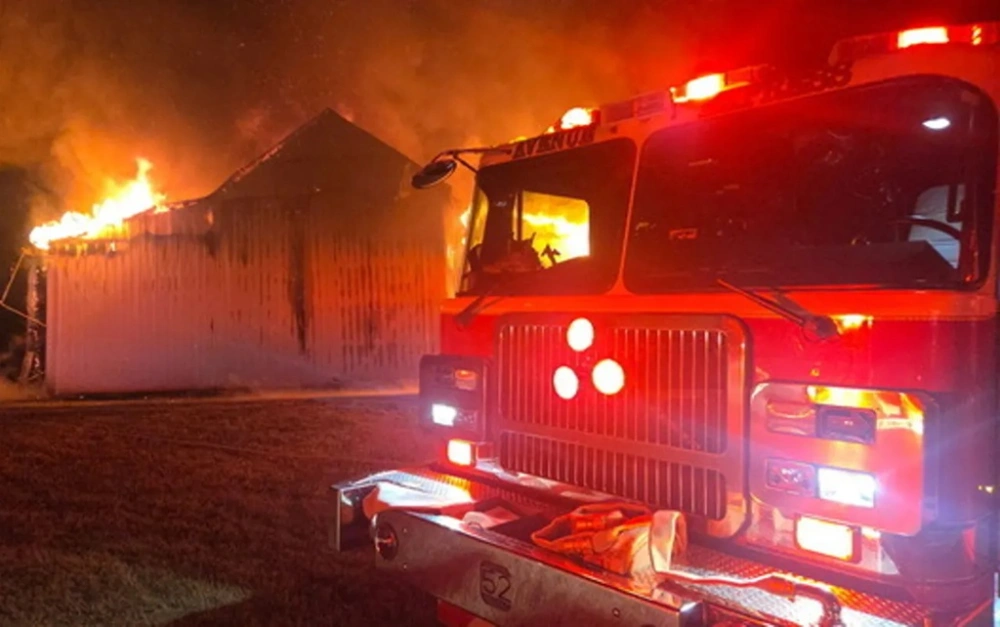 Kebakaran di lumbung yang menewaskan Bobby J Brown. (St Marys County via Fox News)