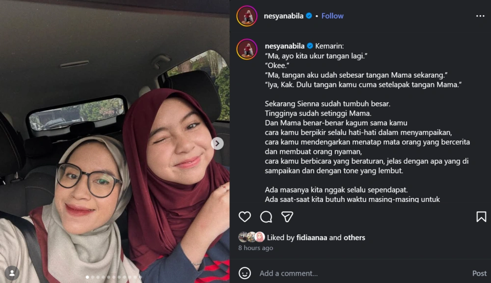 Kebersamaan Shienna Dan Ibu Tirinya [Sumber: Instagram]