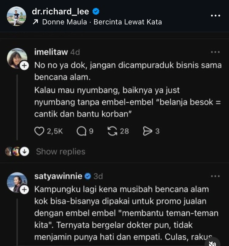 Kecaman Netizen