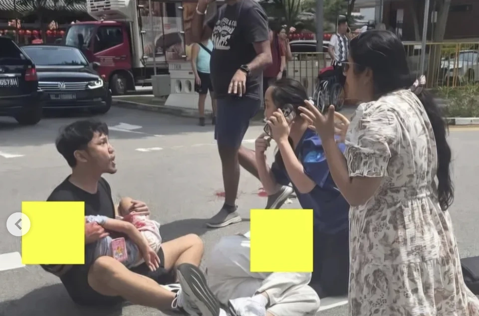 Kecelakaan yang merenggut nyawa anak berusia 6 tahun Sheyna Lashira asal Indonesia di Singapura. [TikTok]