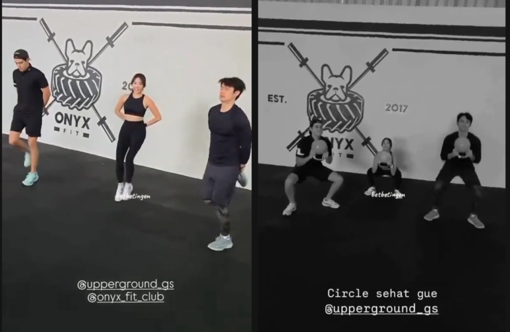 Kenny Austin Dan Maxime Bouttier Olahraga Bareng Gisella Anastasia [Sumber: Tiktok]