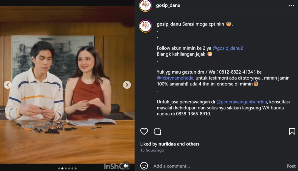 Kisah Cinta Syifa Hadju Dan El Rumi [Sumber: Instagram]