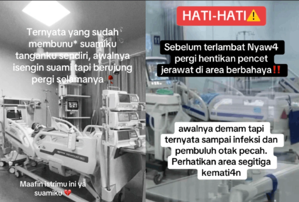 Kisah istri pencet jerawat suami hingga meninggal. [TikTok]