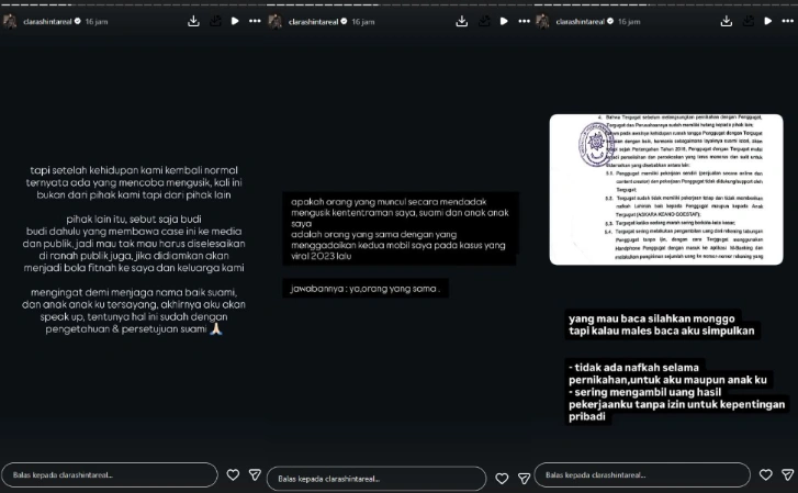 Klarifikasi Clara Shinta Cc Instagram