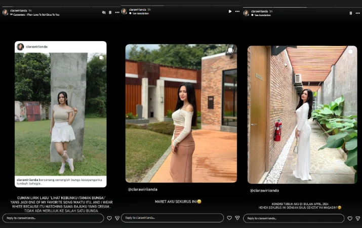 Klarifikasi Clara Wirianda [Sumber: Instagram]