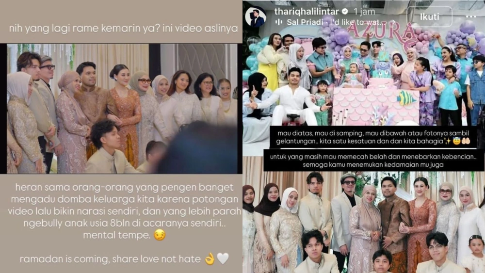 Klarifikasi Thariq soal isu Aurel yang dicuekin keluarga Gen Halilintar. [Instagram]