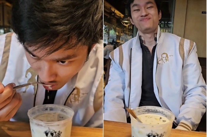 Kolase Momen Azka Mencoba Es Teler Buatan Kalina Instagram Kalinaocktaranny