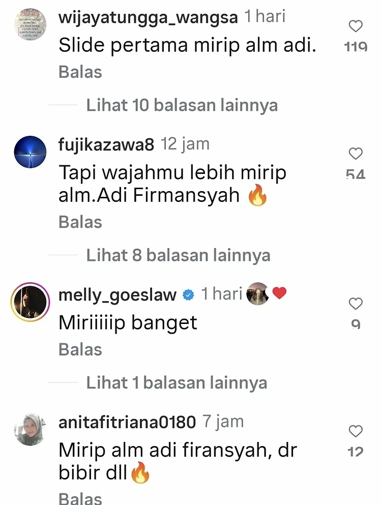 Komentar Netizen 1 (Instagram)