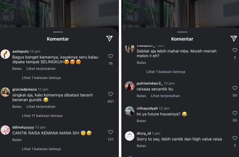 Komentar Netizen Di Medsos Hotel