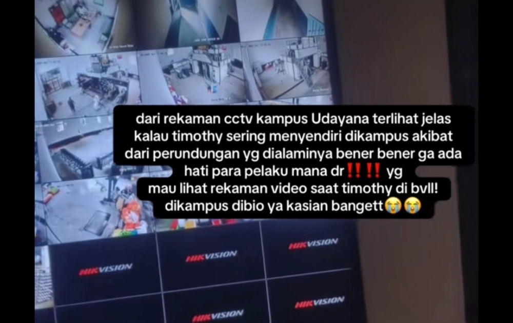 Video Rekaman Cctv Unud Tunjukkan Timothy Anugerah Saputra Sering Menyendiri Saat Di Kampus Tiktok Sakurmger