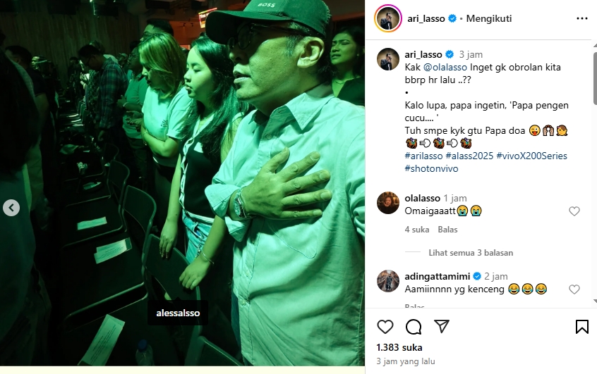 Komentar Ola Lasso, Putri Sulung Ari Lasso