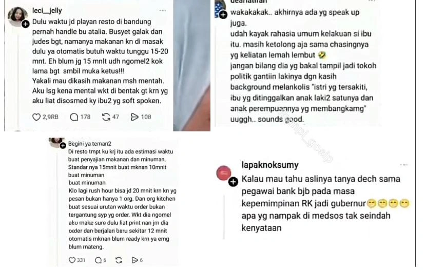 Komentar Seorang Pelayan Soal Sifat Atalia Praratya Instagram