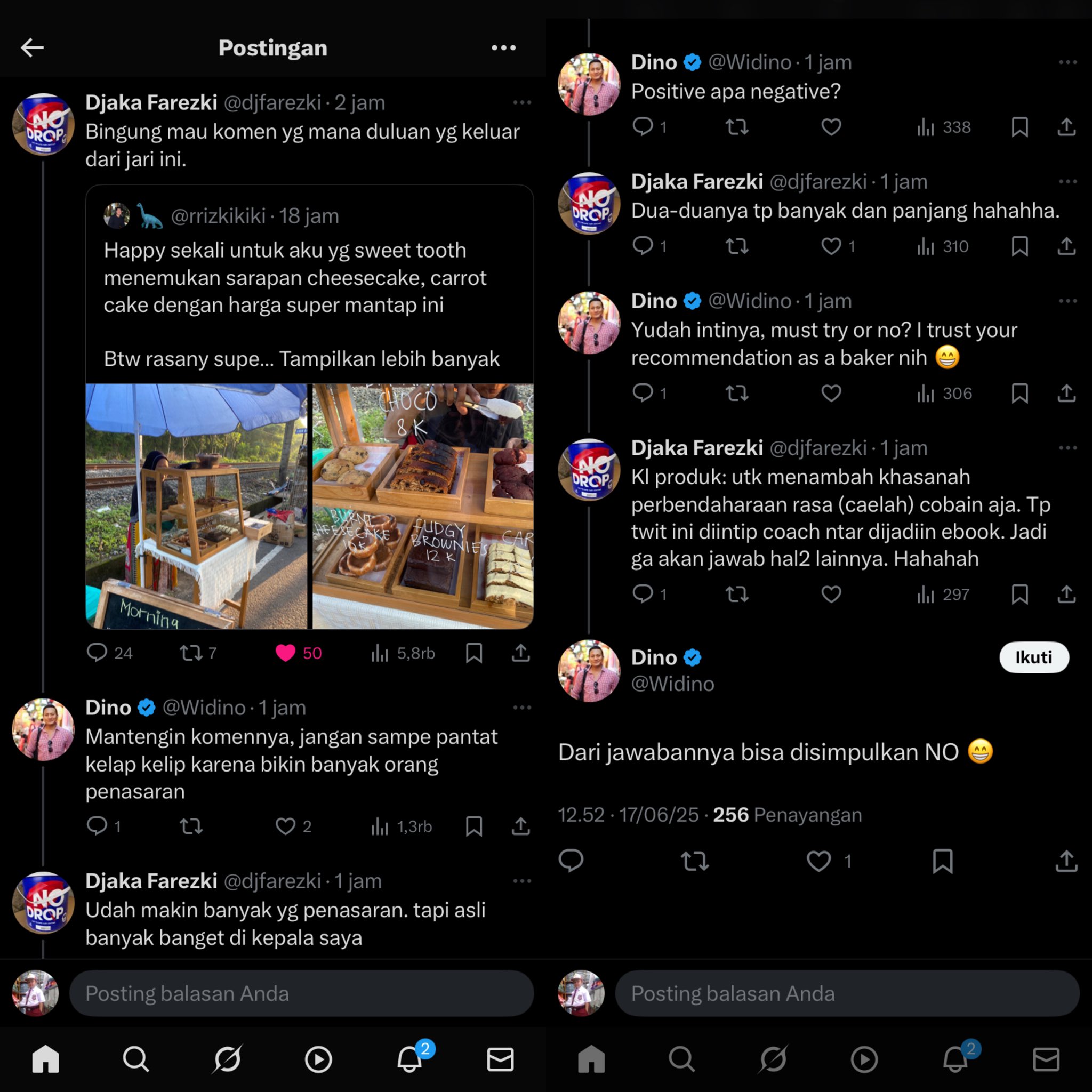 jualan cheesecake Morning Person viral