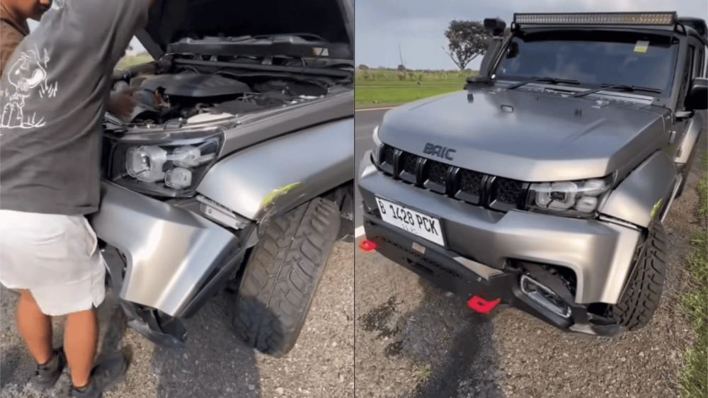 Kondisi Mobil Fitra Eri Setelah Kejadian [Instagram]