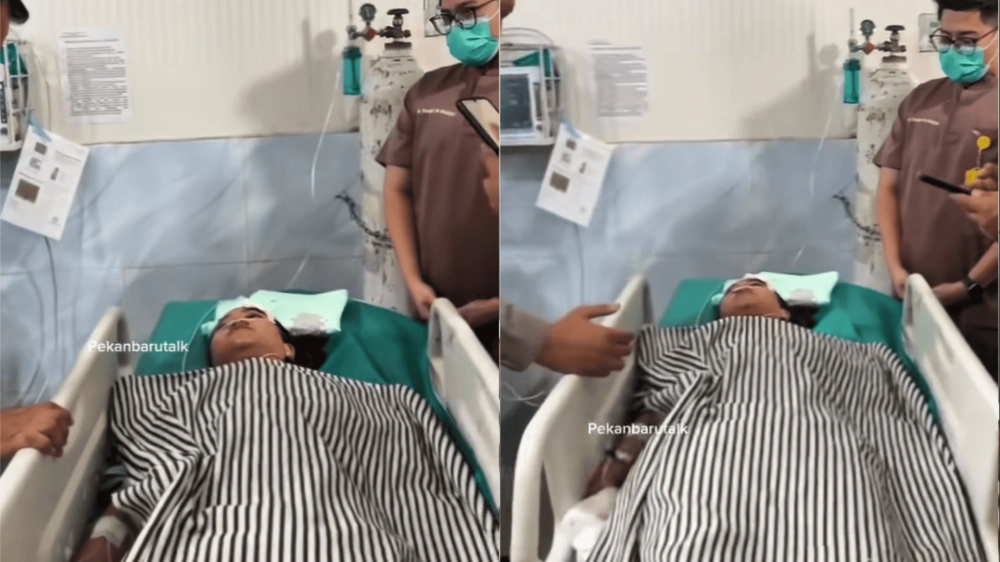 Kondisi Terkini Korban Pembacokan Mahasiswa Uin Riau [Sumber: Tiktok]