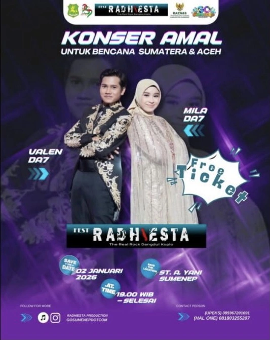 Konser Amal Milen Di Sumenep 2 Januari 2026 [Instagram]