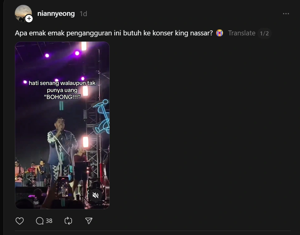 Konser King Nassar Heboh [Sumber: Threads]