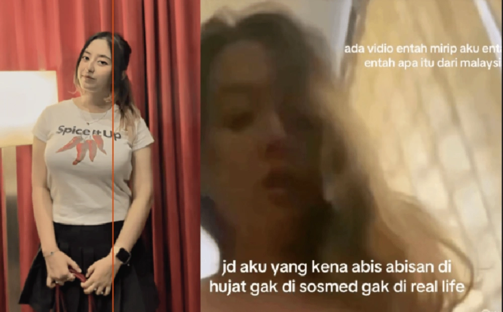 Leona Kanza bantah dirinya sosok di dalam video syur. [TikTok]
