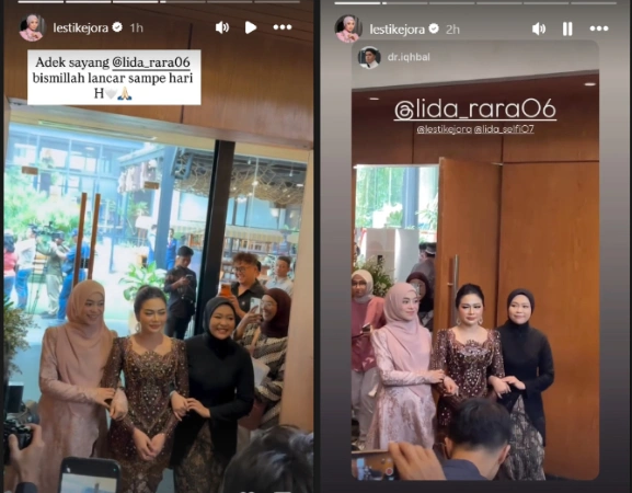 Lesti Kejora Dan Selfi Lida Di Acara Lamaran Lady Rara Cc Instagram