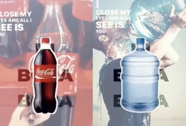 Link video botol Coca Cola diburu netizen. [TikTok]
