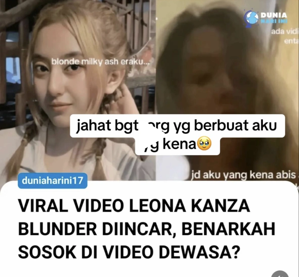 Link Leona Khanza kembali viral, terus konsisten membantah sebagai pelaku video dewasa. [TikTok]