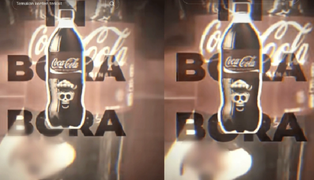 Link video botol Coca Cola diburu netizen. [TikTok]