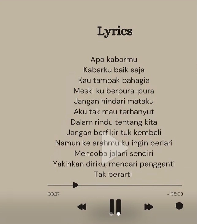 Lirik Lagu Raisa Rony Parulian (Tiktok)