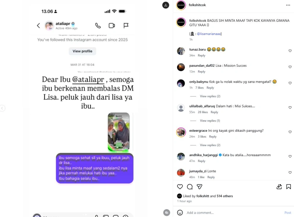 Lisa Mariana Dm Atalia Praratya [Sumber: Instagram Flokshitcok]