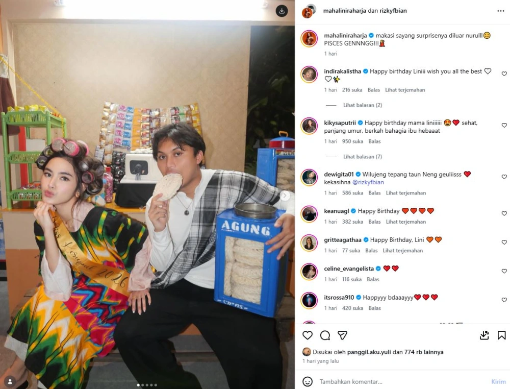 Mahalini Dapat Kejutan Ulang Tahun Unik [sumber: Instagram Mahaliniraharja]