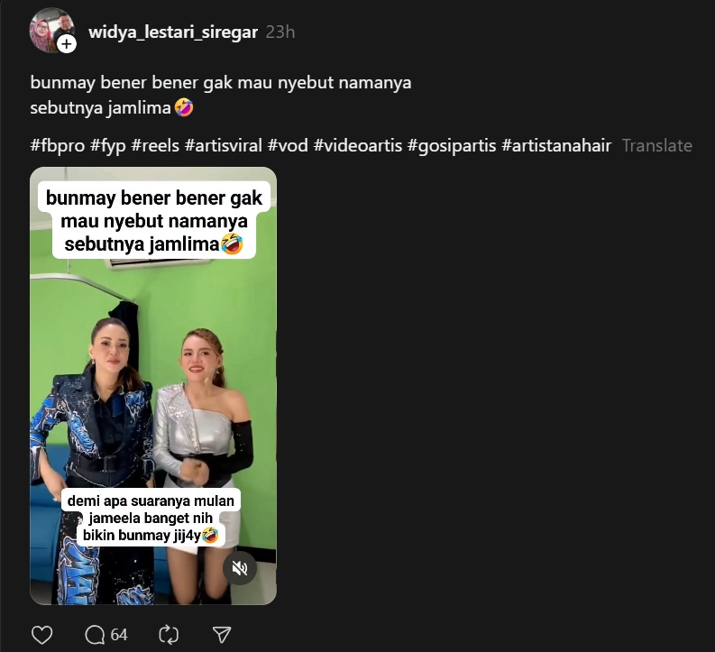 Maia Estianty Dan Jamila Putri Yang Mirip Dengan Mulan Jameela [Sumber: Threads]