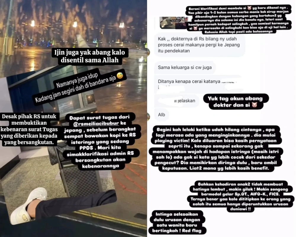 Dugaan perselingkuhan suami mantan penyanyi cilik Maissy. (Threads)