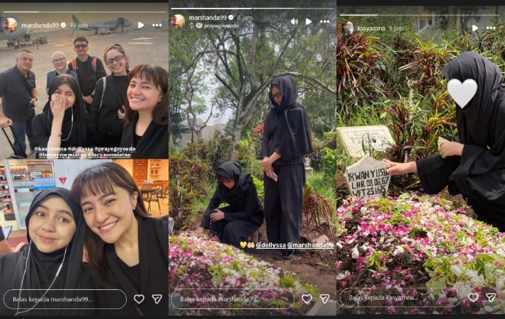 Marshanda Ajak Shienna Ziarah Ke Makam Ayahnya Cc Instagram