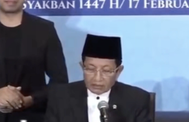 Menteri Agama, Nasaruddin Umar umumkan awal puasa Kamis 19 Februari 2026. [TikTok]