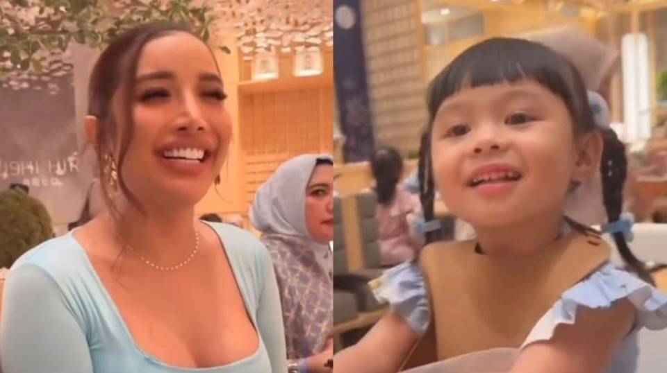Millen Cyrus Disebut Ganteng oleh Ameena Anak Aurel Hermansyah, Ekspresinya Jadi Sorotan