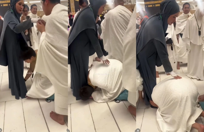 Momen Al Dan El Cium Maia Estianty Saat Umrah [Sumber: Instagram Alalyssalovers]