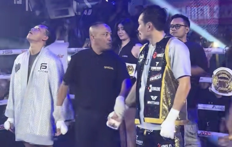 Momen Canggung Saat Pengumuman Pemenang Laga Paris Pernandes Dan Rudy Golden Boy. [TikTok/vidio]