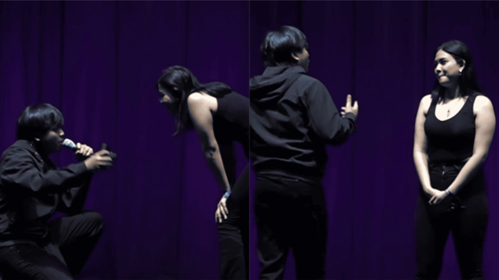 Momen Egi Haw Melamar Indira Berl Di Stand Up Fest [Sumber: Instagram]