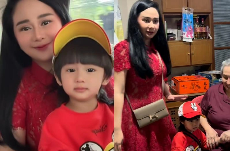 Momen Imlek Denise Chariesta Dan Jaden Instagram