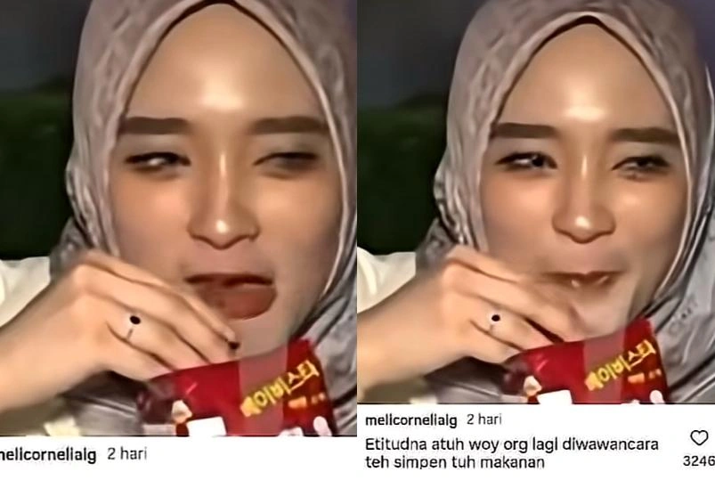 Momen Inara Rusli Makan Saat Diwawancara Tiktok