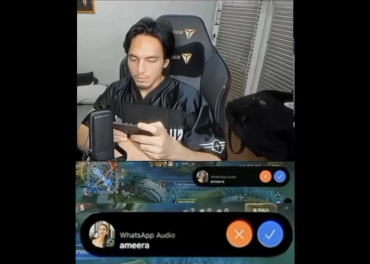 Momen Jefri Nichol Ditelepon Ameera Khan Saat Live Main Game Online (Instagram)