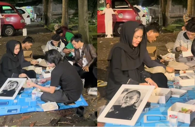 Momen Karina Ranau Sahur Di Pemakaman Sang Suami Epy Kusnandar Instagram