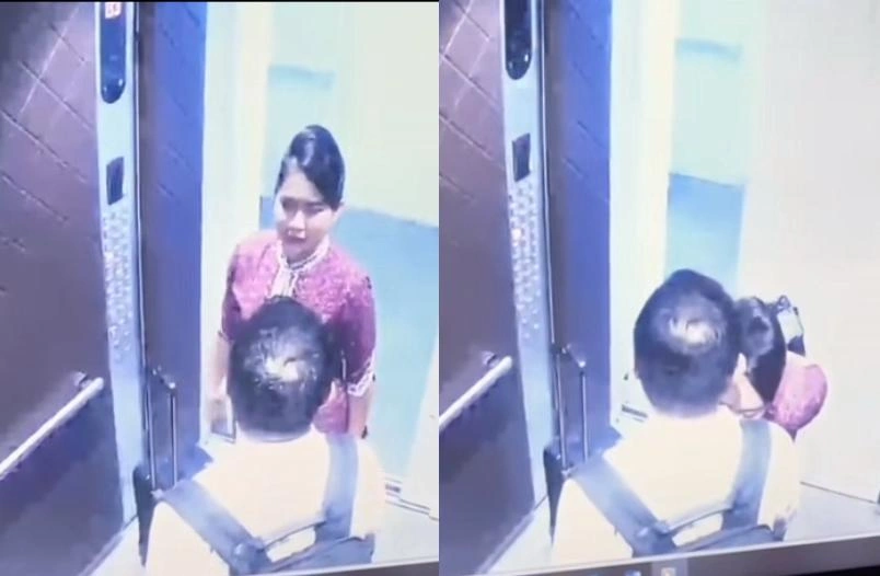 Momen Petinggi Maskapai Dengan Pramugari Di Lift Tiktok