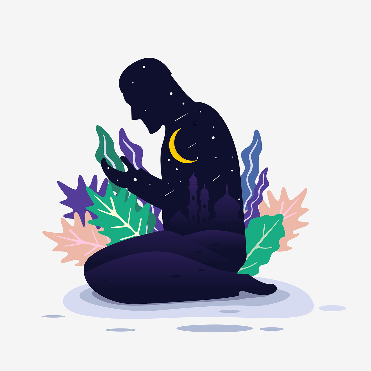 Ilustrasi berdoa