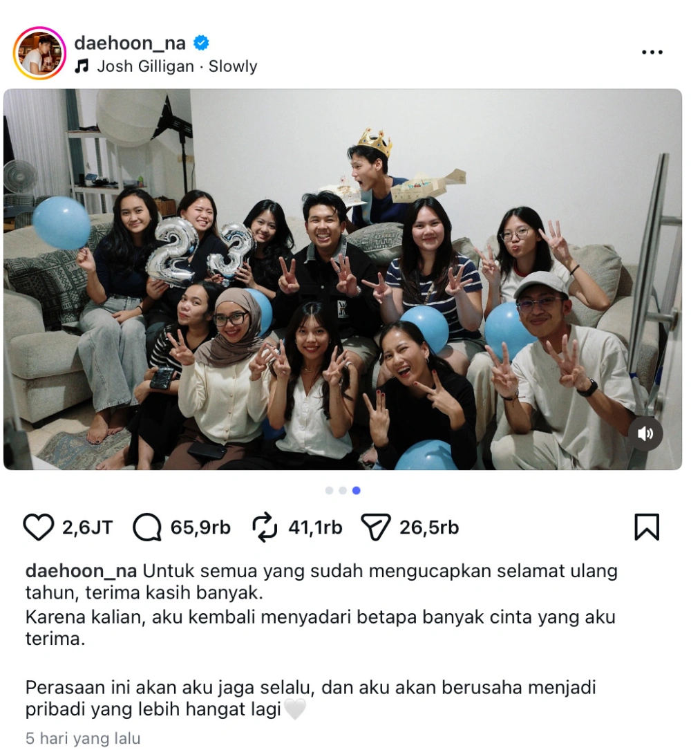Na Daehoon Merayakan Ulang Tahunnya Tanpa Jule Instagram Daehoon Na