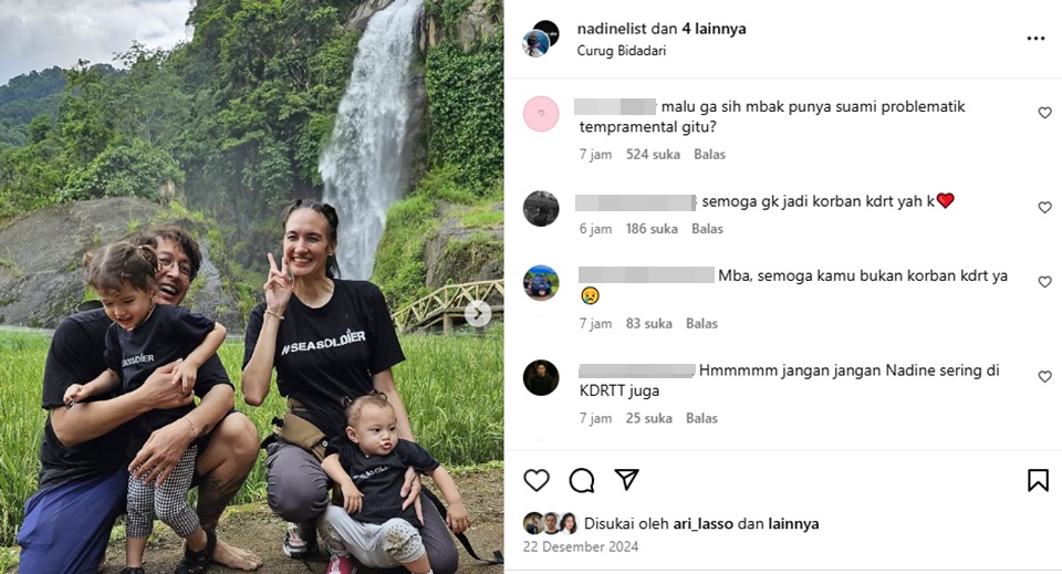 Nadine Chandrawinata Dicurigai Jadi Korban KDRT Dimas Anggara Imbas Gampar Kiesha Alvaro [Instagram]