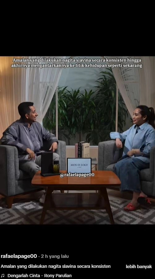 Nagita Slavina Konsisten Lakukan 3 Amalan Ini [sumber: Tiktok Rafaelpage00]