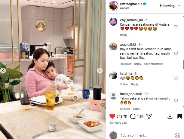 Nagita Slavina Sahur [sumber: Instagram Raffinagita1717]