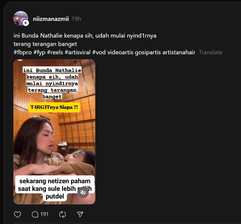 Nathalie Holscher Diduga Sindir Anak Anak Sule [Sumber: Threads]