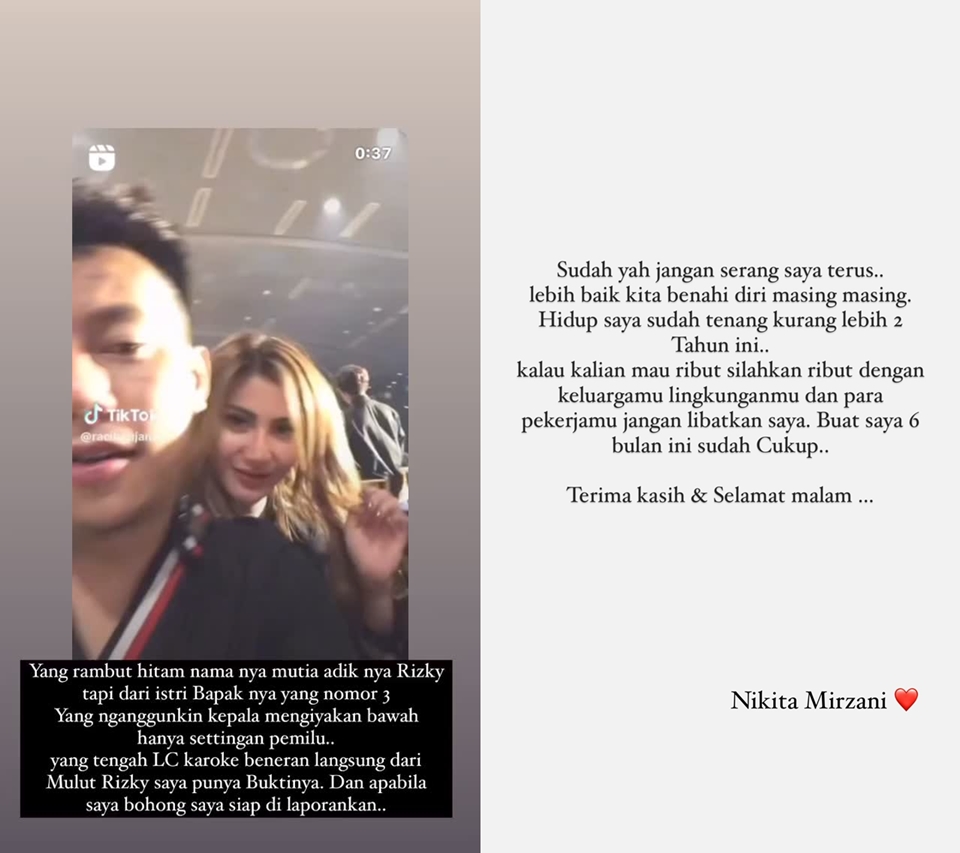 Nikita Mirzani Punya Bukti Rizky Irmansyah Jalan bareng LC, Siap Dilaporkan Jika Berbohong